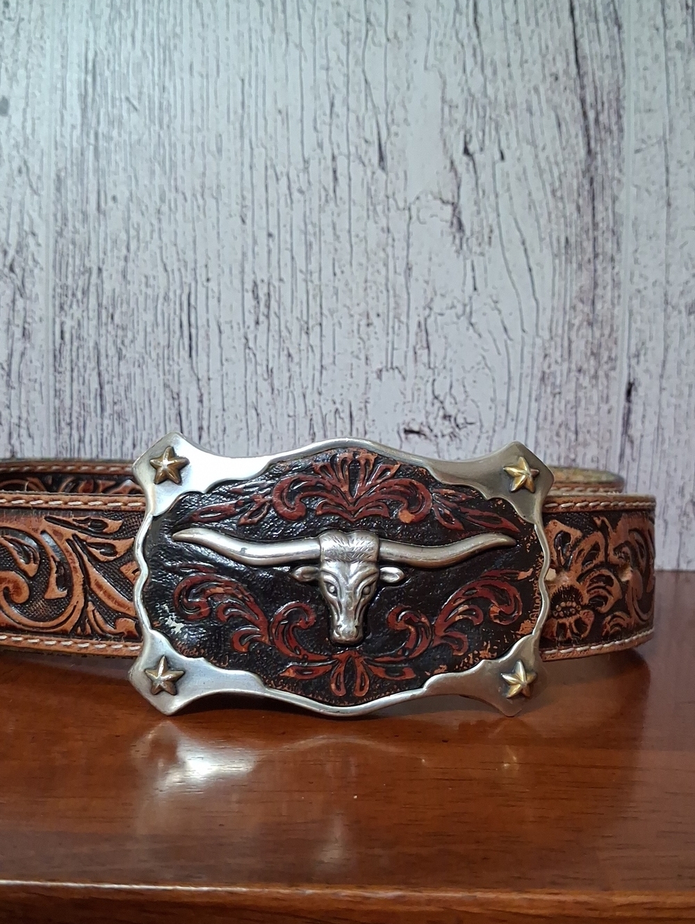Justin Boot Longhorn Belt Sz 36